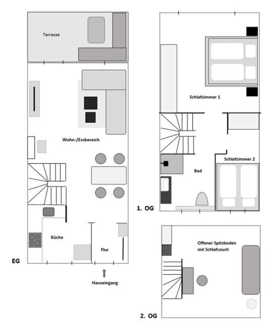 Nordseetraum - Ferienhaus Wolke フリードリッヒシュコオク エクステリア 写真